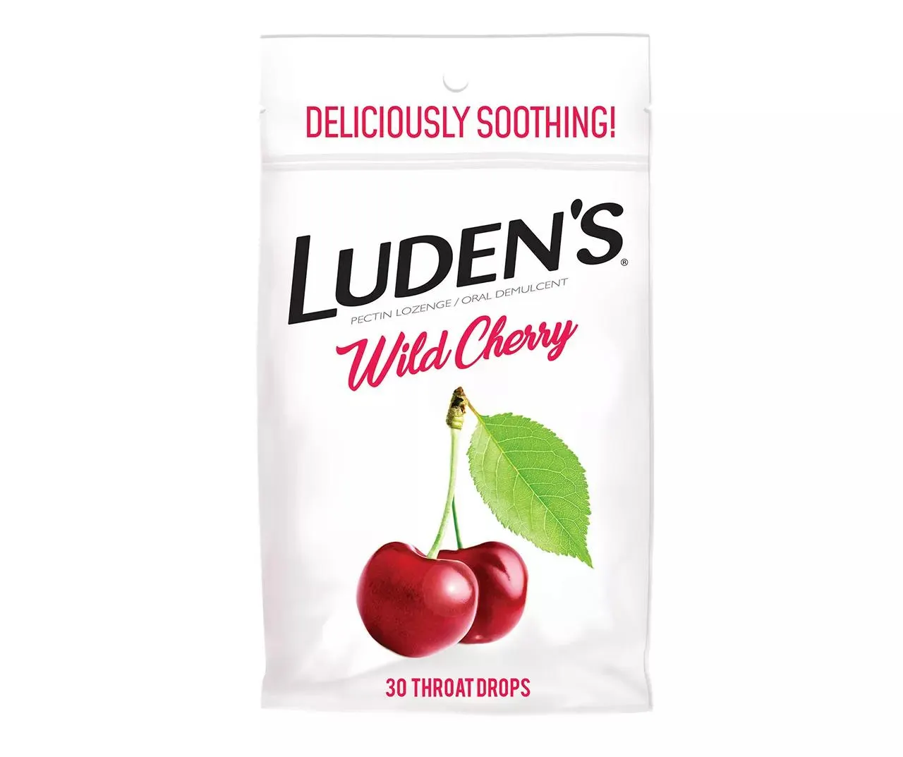 Wild Cherry Deliciously Soothing Throat Drops, 30-Count