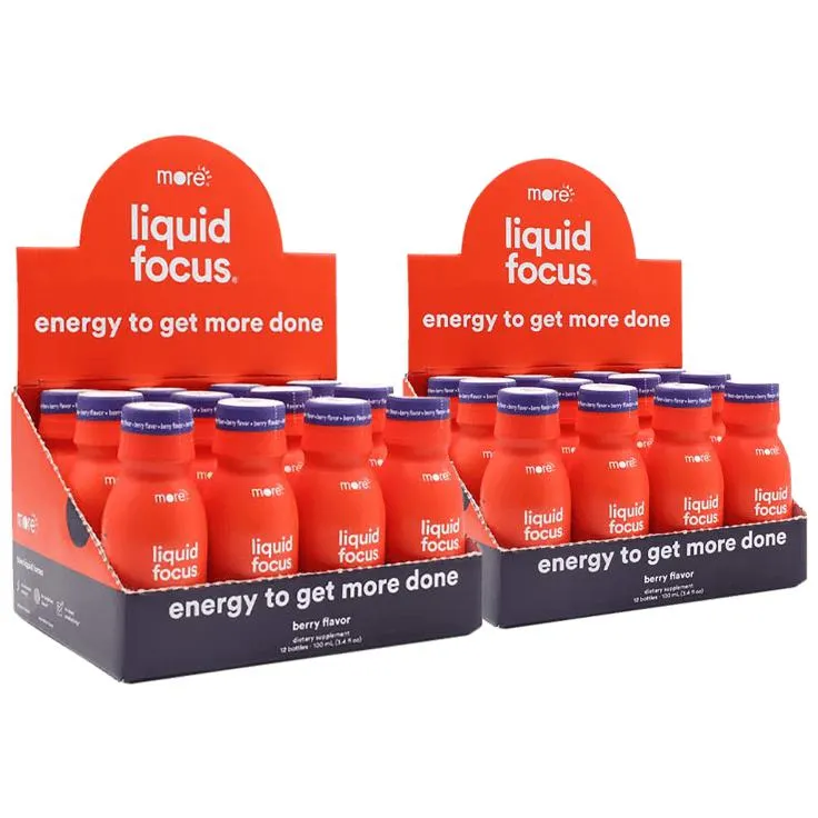 Paquete de 24: More Labs Liquid Focus Bebida Inteligente Nootrópica