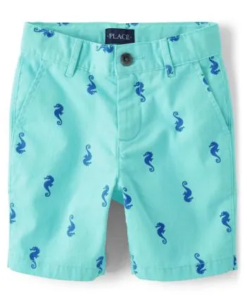 Shorts chinos con estampado para niños - blue radiance
