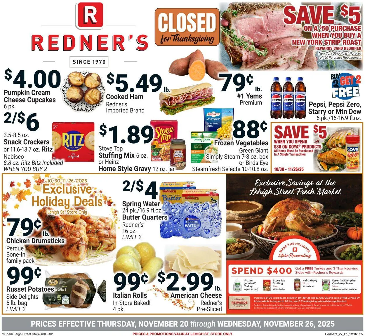 Weekly ad Redner’s Warehouse Market Current weekly ad from November 20 to November 26 2025 - Page 1