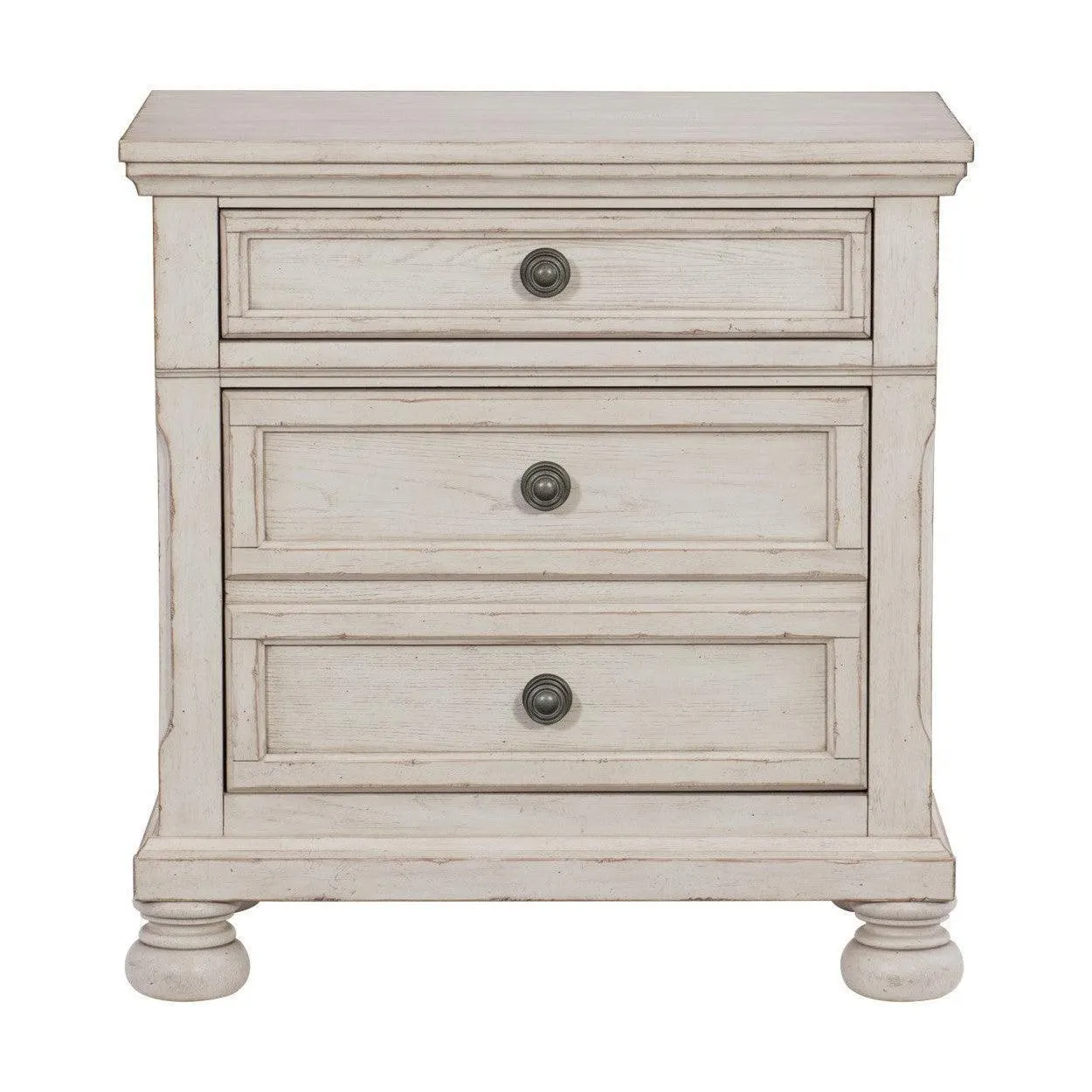 Mesita de noche, Drwr oculto, Antq White