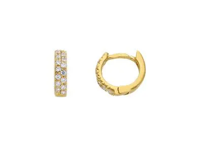 Baby Stud With Diamond - 18k Yellow Gold