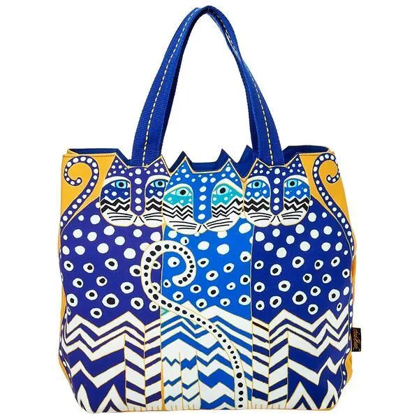 Laurel Burch Cats Polka Dot Tote