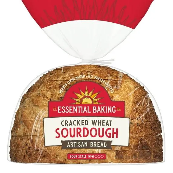 Essential Baking Cracked Wheat Sliced Sourdough Bread, Non-GMO, 16 oz