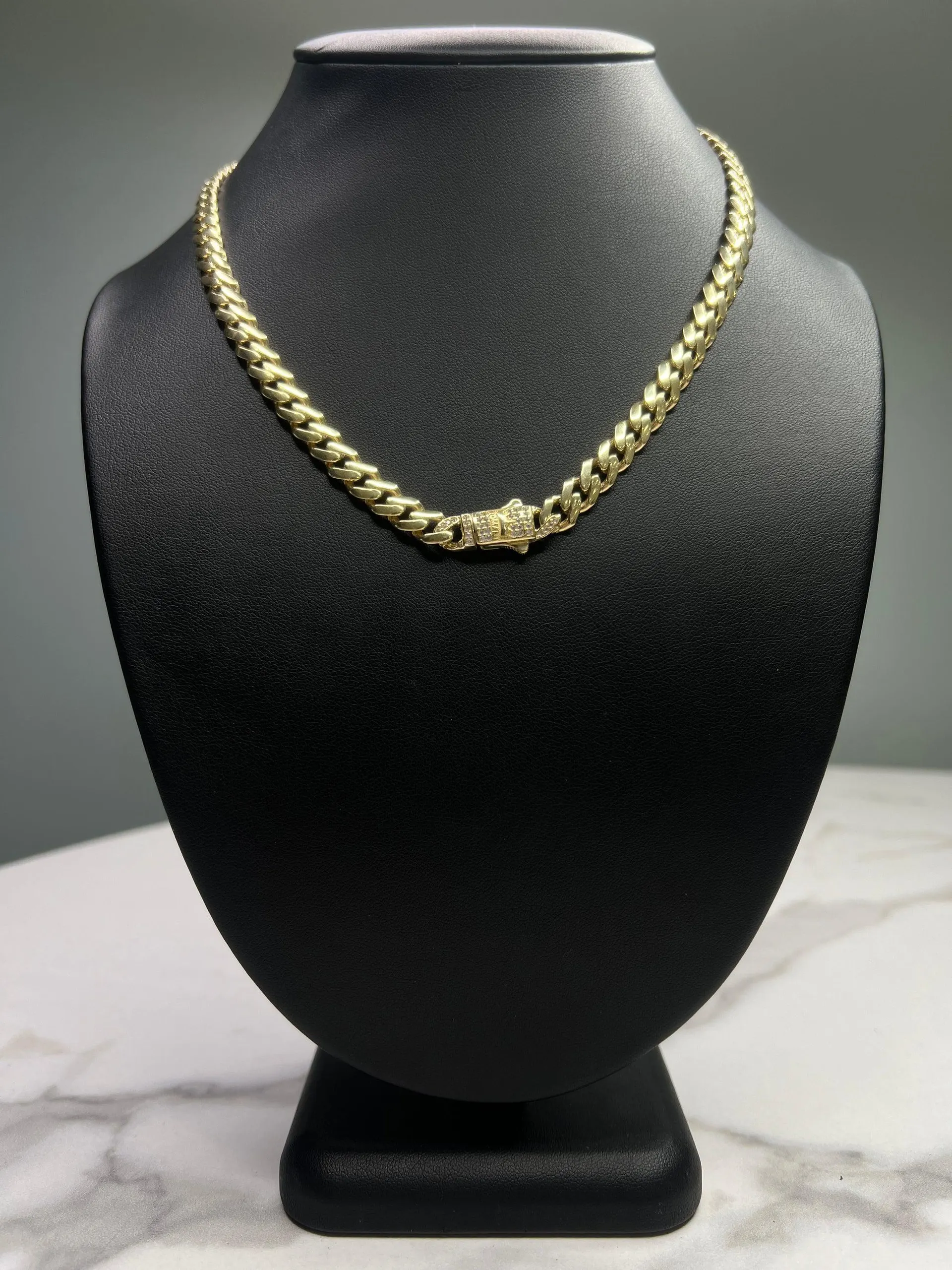 7mm 14K Monaco Chain