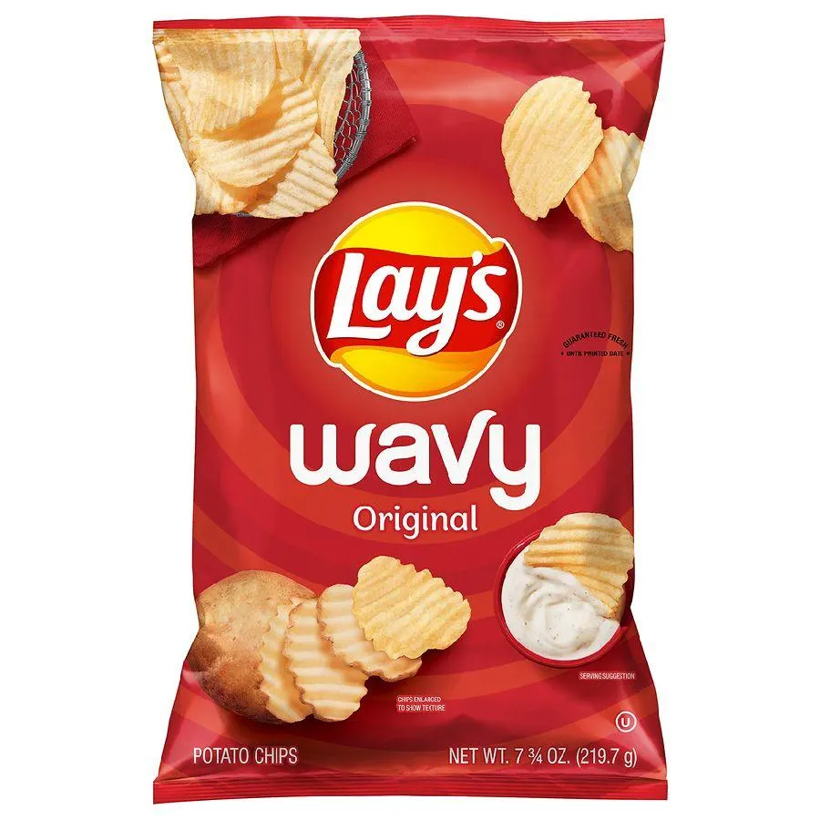 Lay's Wavy Potato Chips Original, 7.75 oz