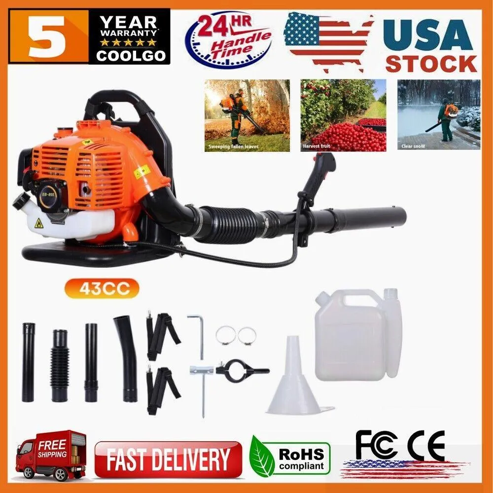 thinkstar 43Cc Backpack Gas Leaf Blower Gasoline Powered Snow Blower 665Cfm 3Hp 2-Stroke