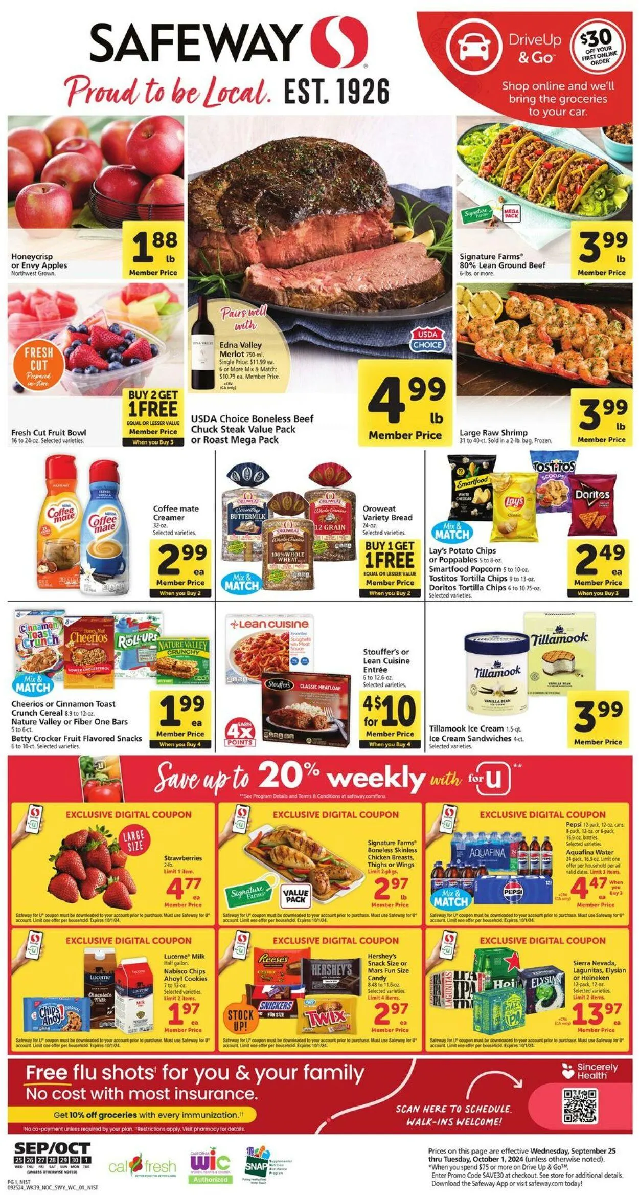Catálogo de Safeway Current weekly ad 25 de septiembre al 1 de octubre 2024 - Página 1