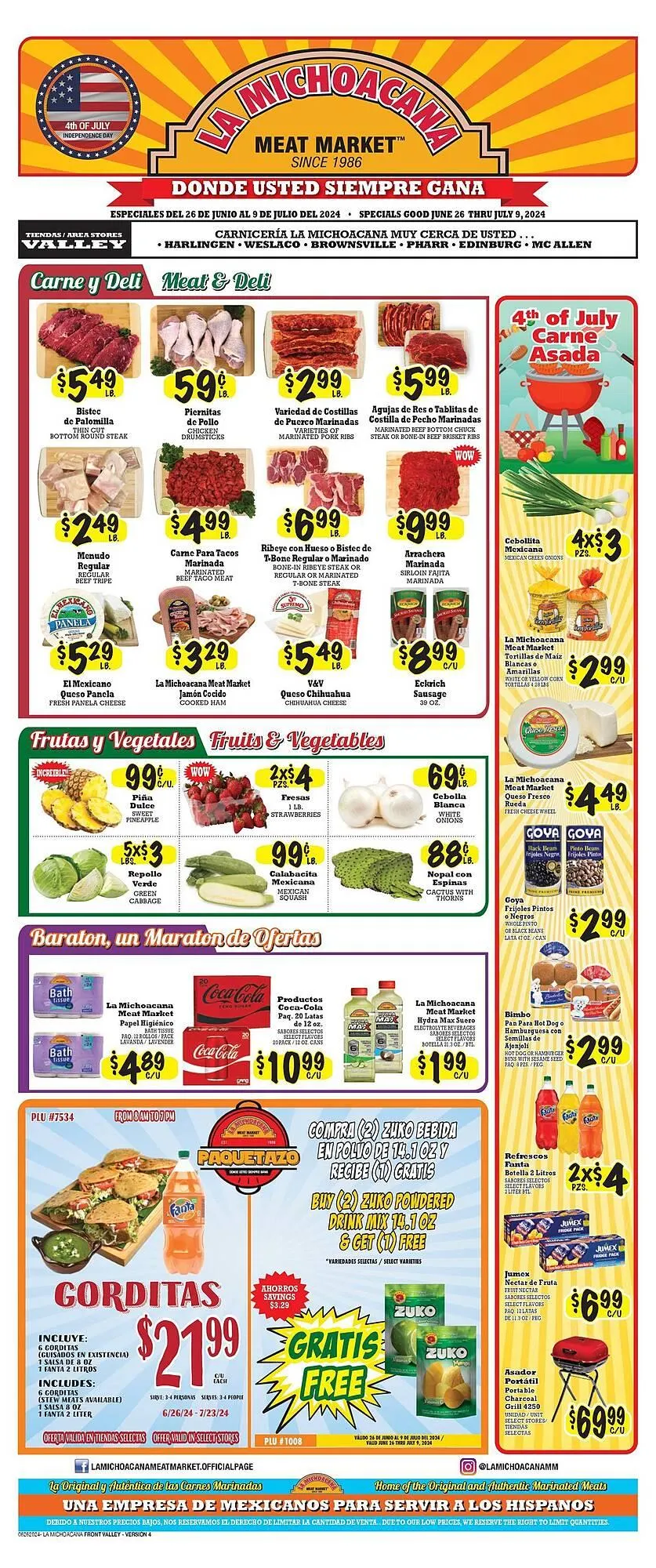 La Michoacana Weekly Ad - 1