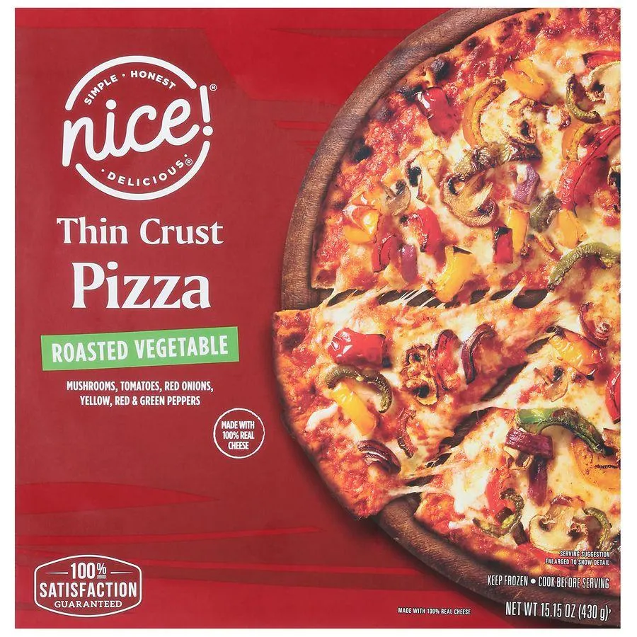Nice! Thin Crust Pizza Roasted Veggie, 15.15 oz