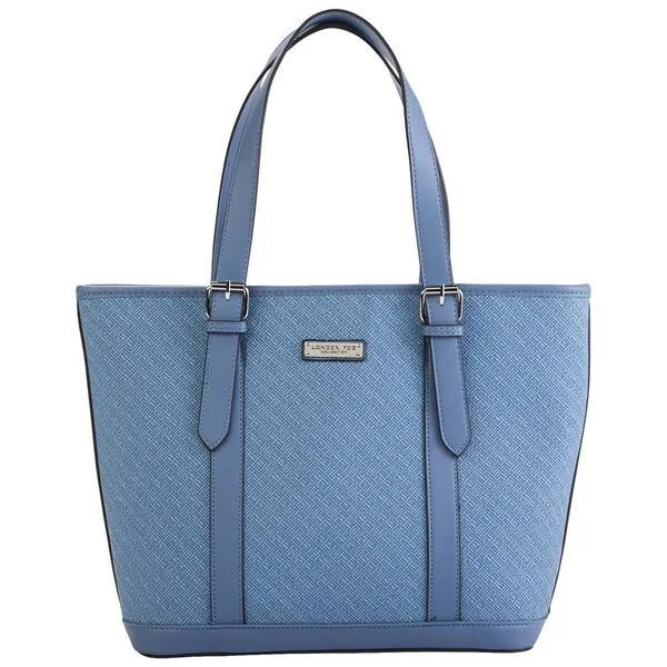 London Fog River Woven Embossed Tote