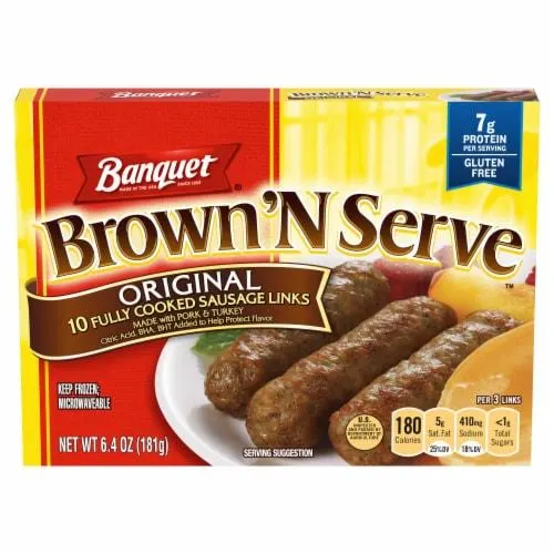 Banquet Brown 'n Serve Original Fully Cooked Sausage Links Frozen Meat