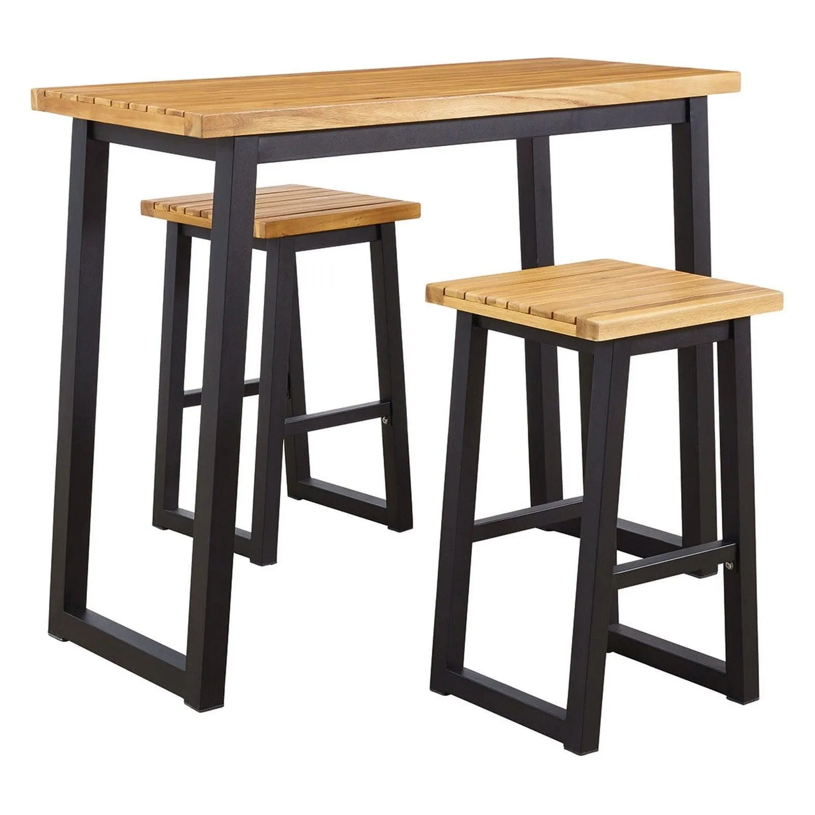 Juego de mesa de mostrador para exteriores Town Wood (juego de 3)