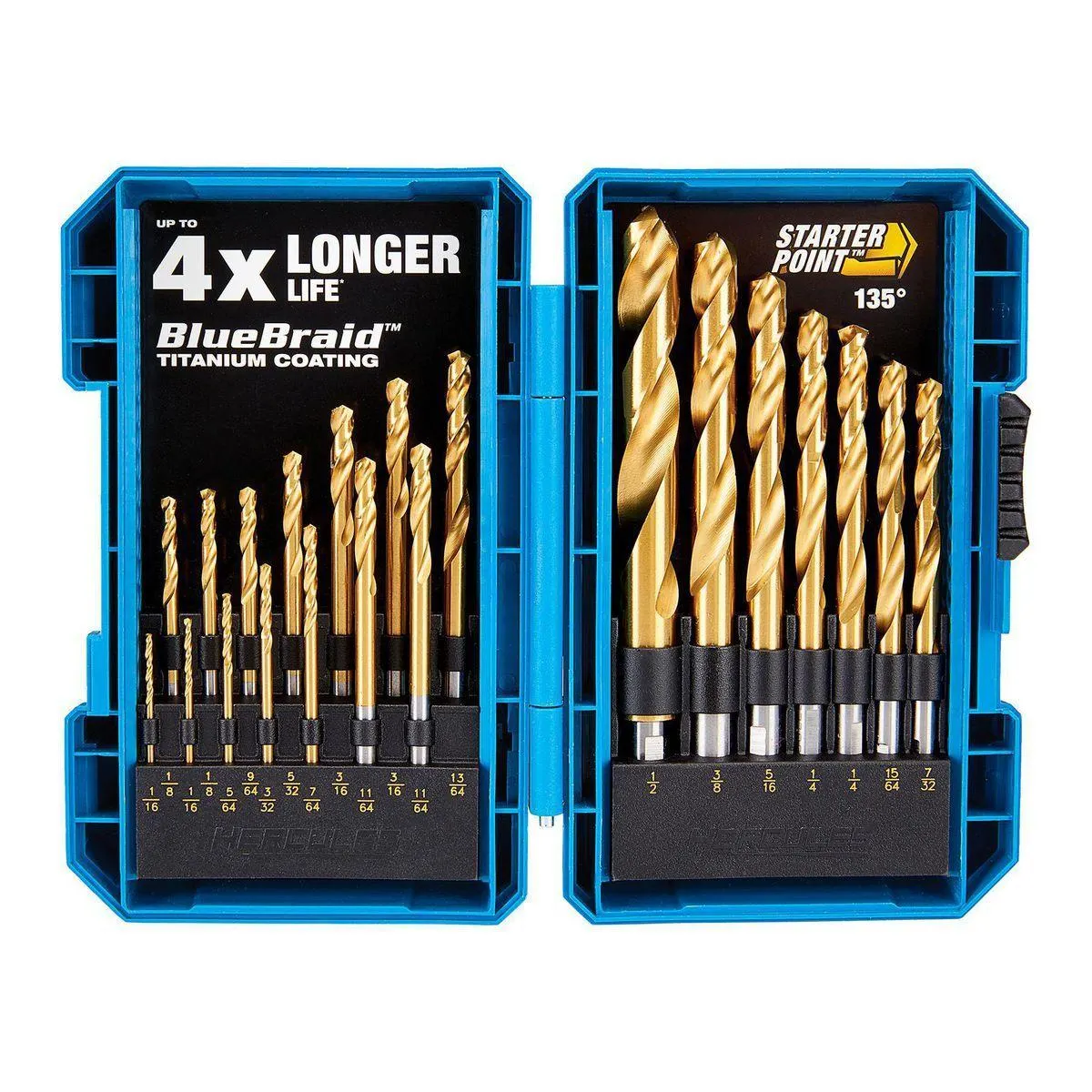 HERCULES Hercules Titanium Drill Bit Set, 21 Piece