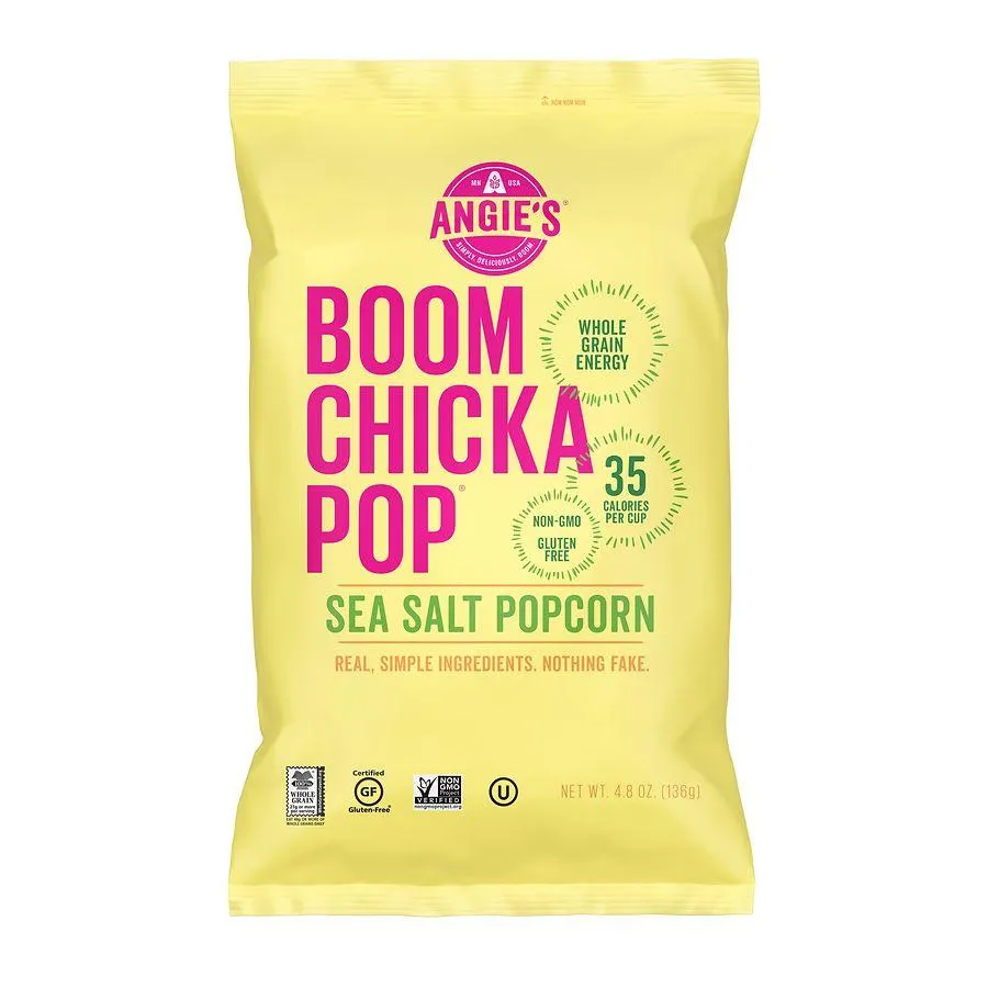 Angie's Boomchicka Popcorn Sea Salt, 4.8 oz