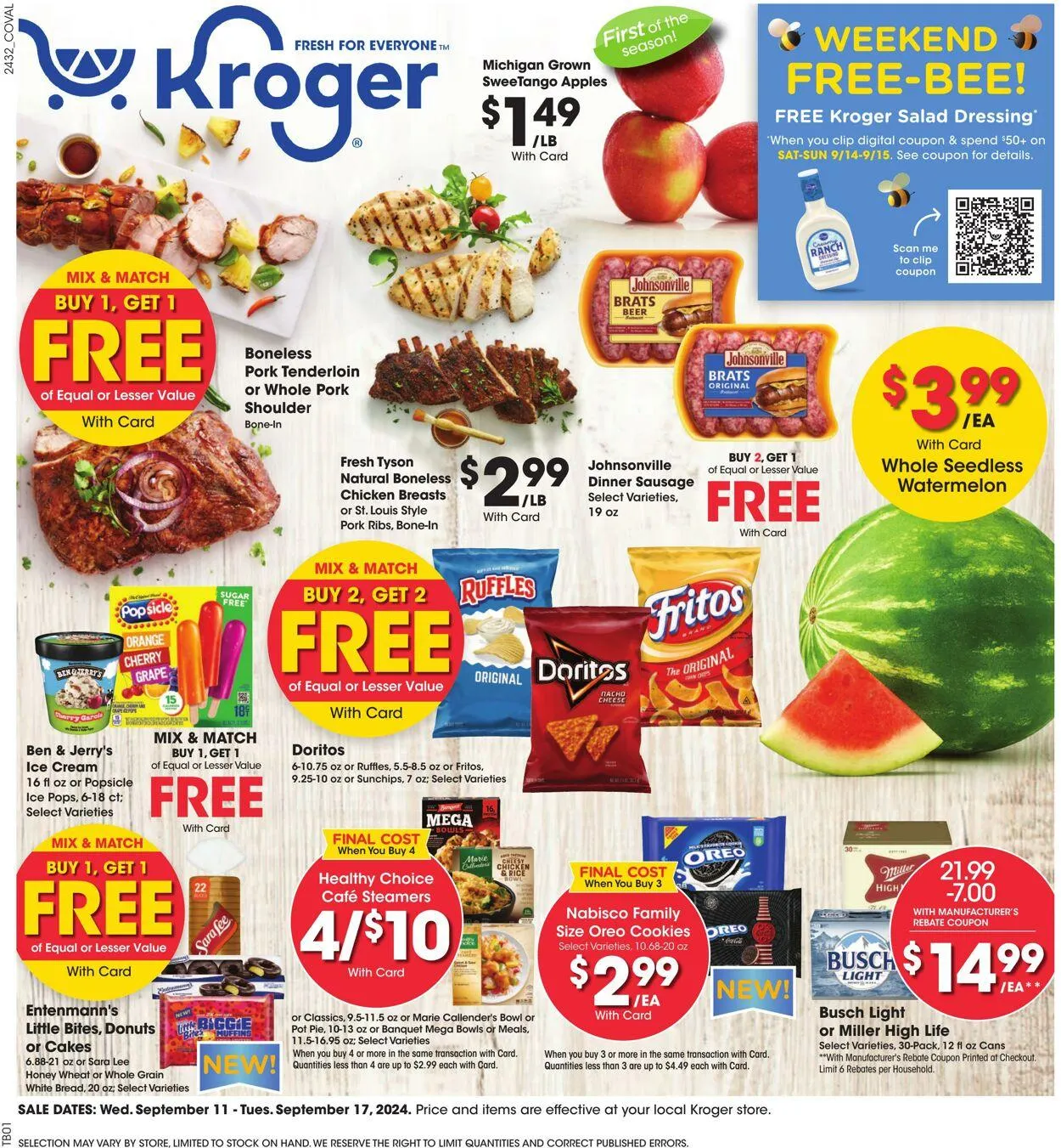 Catálogo de Kroger Current weekly ad 11 de septiembre al 17 de septiembre 2024 - Página 1