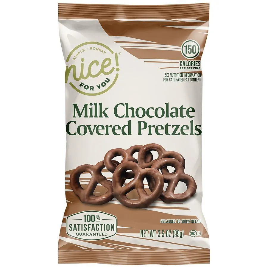 Nice! Milk Chocolate Covered Pretzels, 3.5 oz