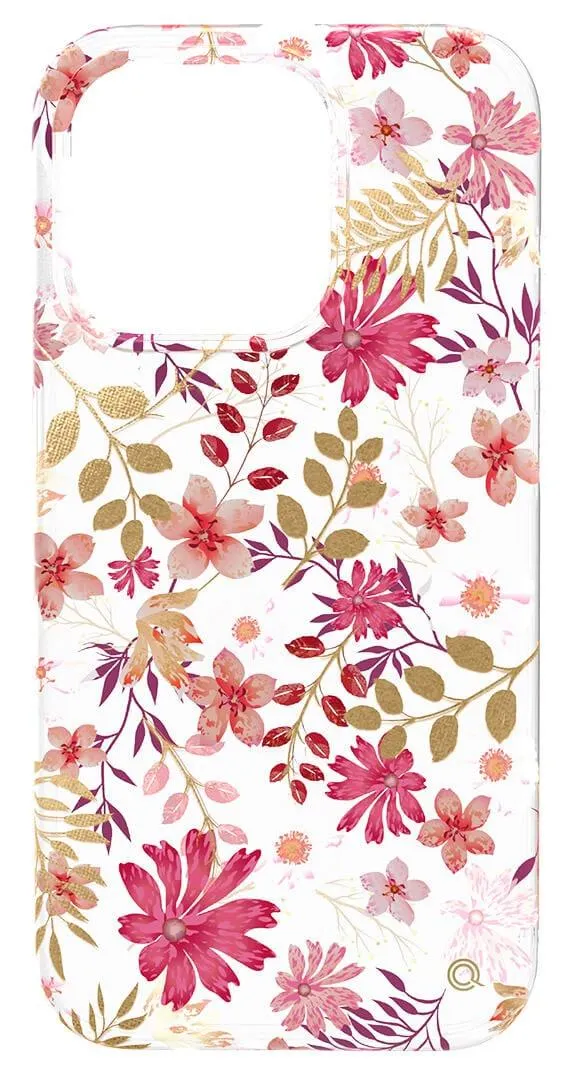 Estuche de moda Quikcell para 2023 iPhone 15 Pro ICON - Rosas Rosadas