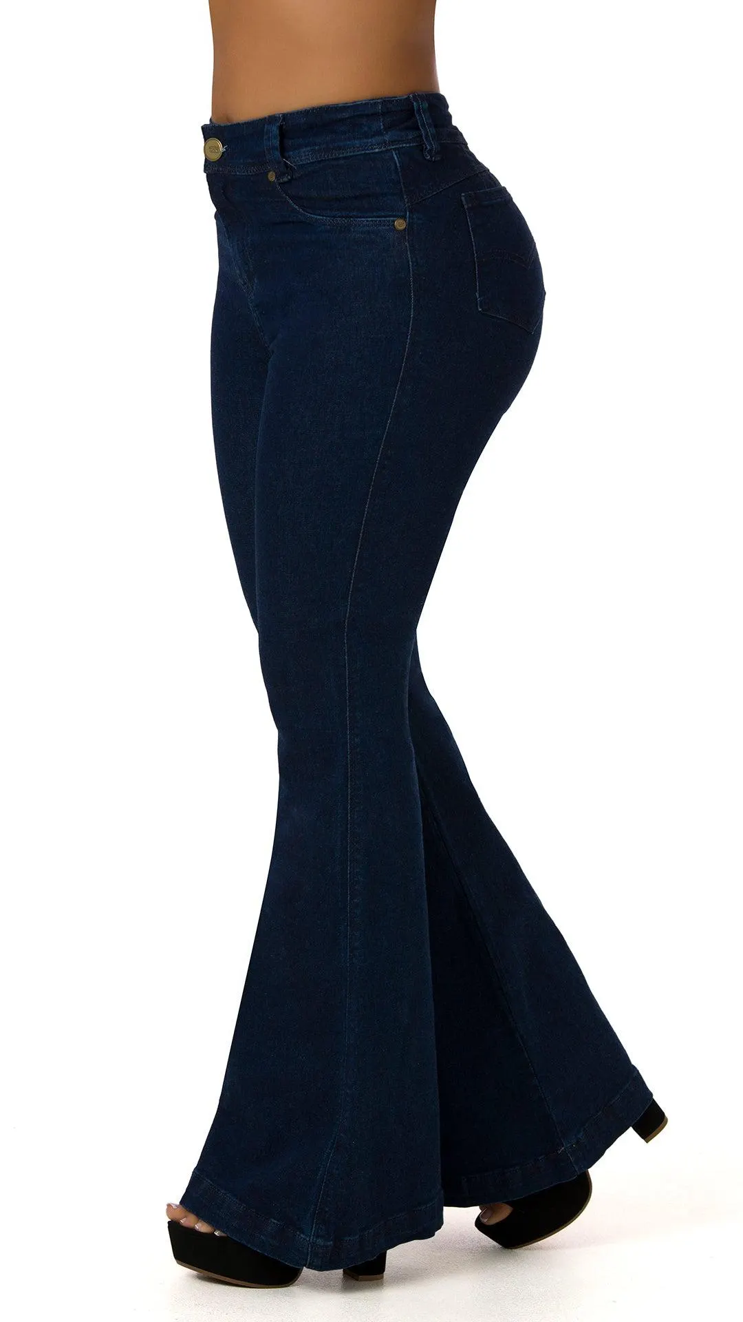 Helaina Jeans Levantacola Bota Campana 71056PDC-B