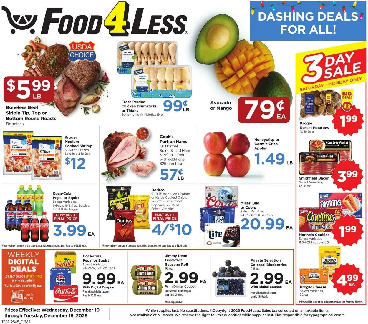 Catálogo de Food 4 Less Current weekly ad 10 de diciembre al 16 de diciembre 2025 - Página 1