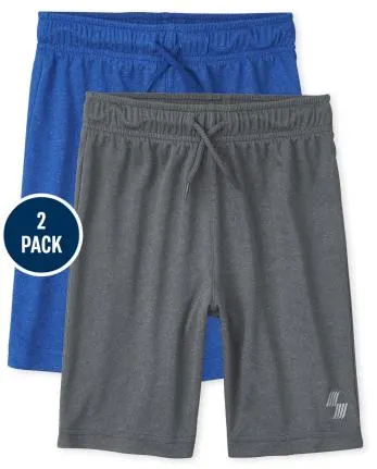 Shorts de baloncesto Marled Performance para niños, paquete de 2 - multi clr