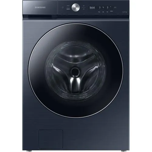 5.3 CuFt Smart Steam Front Load Brushed Navy Washer with Super Speed Wash