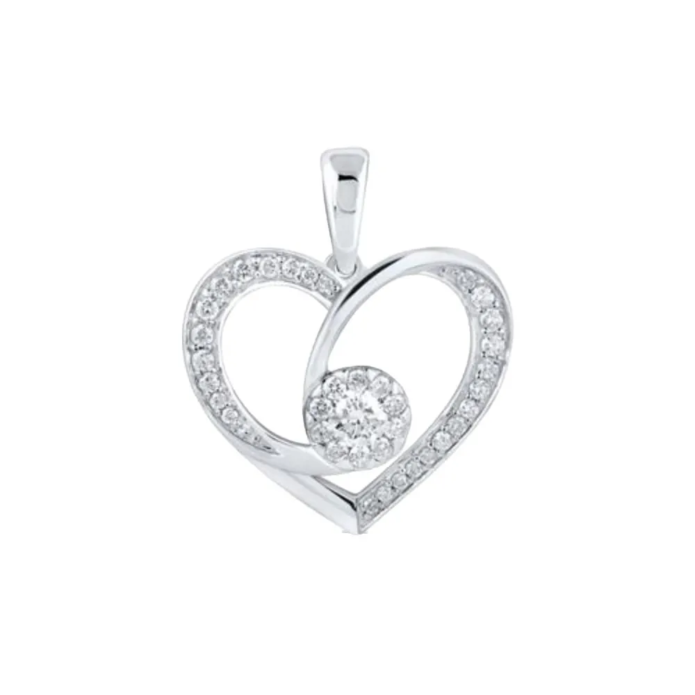 Dije de Corazón Amazonita Diamante