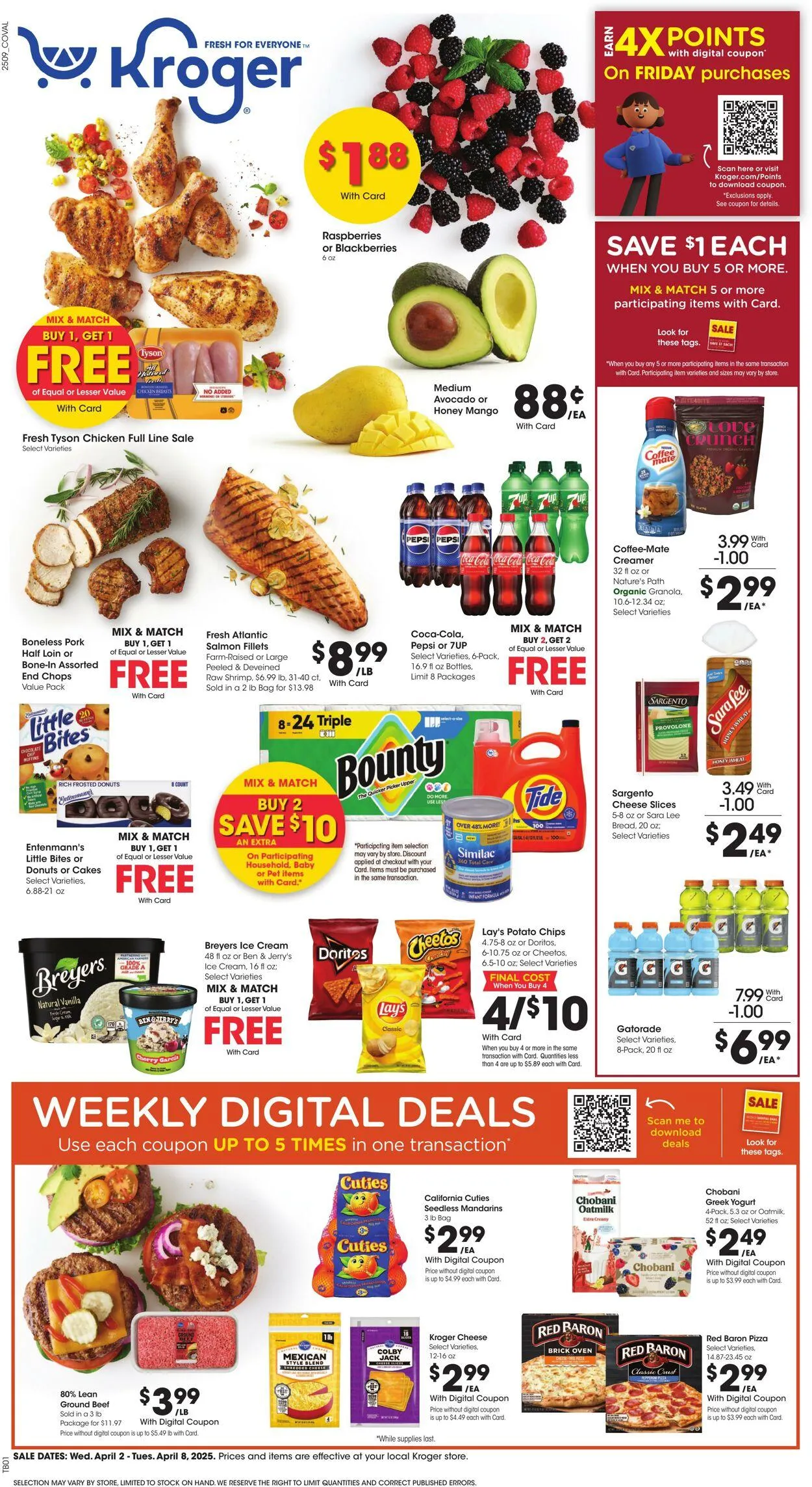 Catálogo de Kroger Current weekly ad 2 de abril al 8 de abril 2025 - Página 1