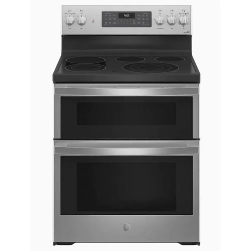 GE Appliances PB965YPFS 30" 6.6 cu.ft. Stainless Steel Slide-In Double Electric Range with 5 Burners