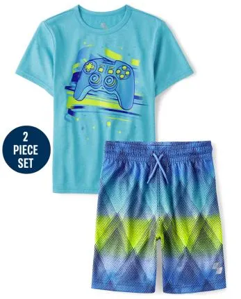 Boys Gamer Performance 2-Piece Outfit Set - multi clr