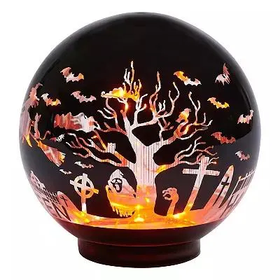 Halloween LED Witch Orb Table Decor