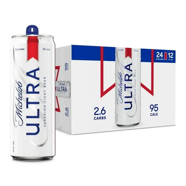 Michelob ULTRA Superior Light American Lager Beer, 24 Pack, 12 fl oz Aluminum Cans, 4.2 % ABV