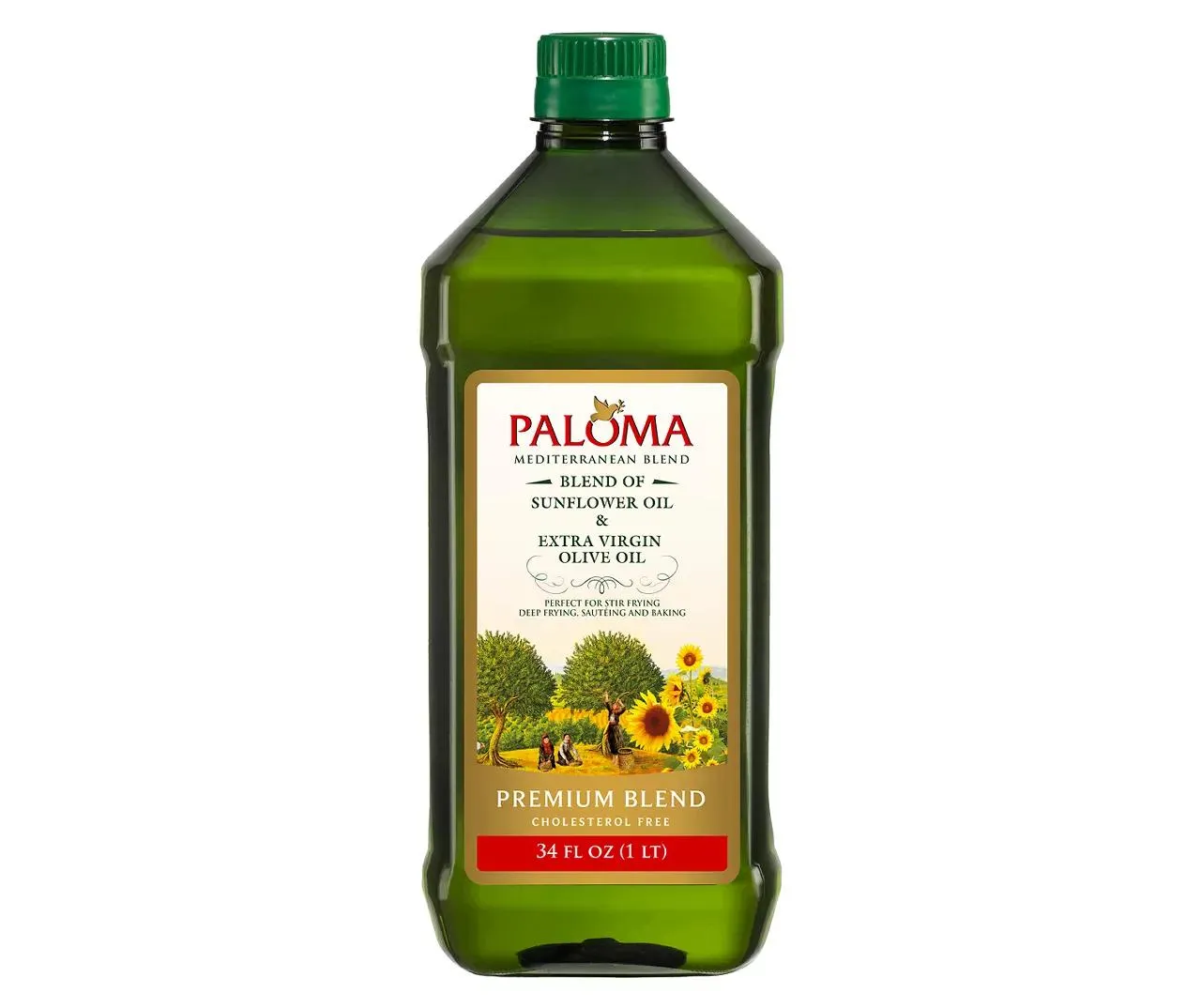Paloma Mediterranean Blend Sunflower & Extra Virgin Olive Oil, 34 Oz.