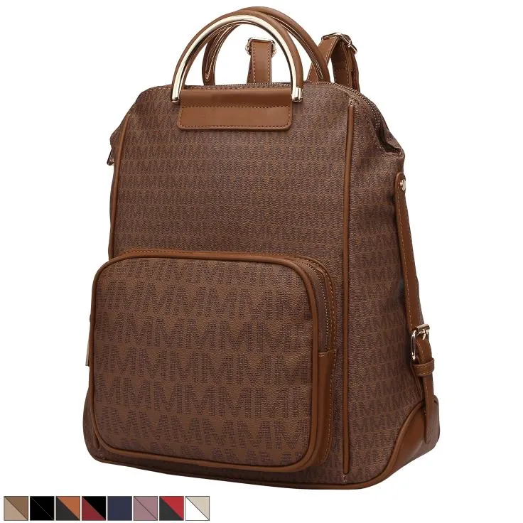 MFK Collection June Mochila de Cuero Vegano Estampado de Mia K