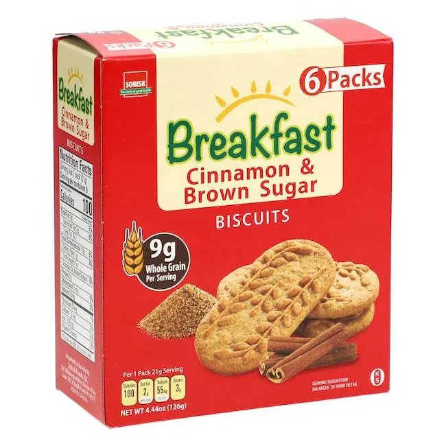 Sobisk Breakfast Cinnamon & Brown Sugar Biscuits, 6-ct. Boxes