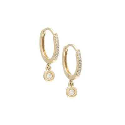 Inicial Con Diamante - 14k Yellow Gold