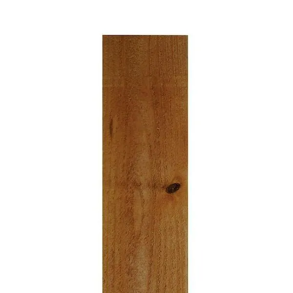 1 in. x 6 in. x 8 ft. Pecan Stained Cedar Flat Top Fence Picket
