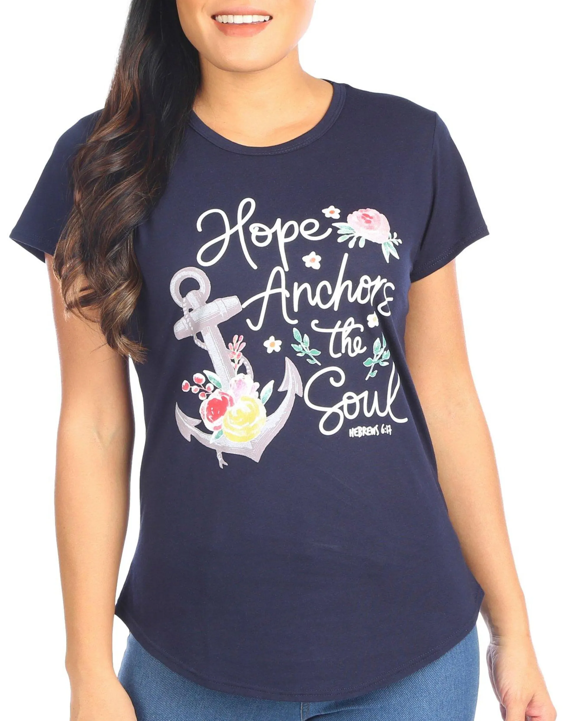 Jantzen Womens Anchor Short Sleeve T-Shirt