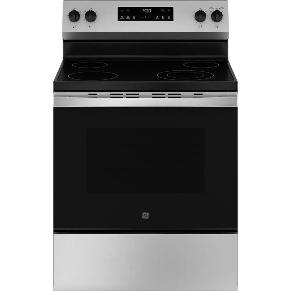 GE Appliances GRF400SVSS 30" Free-Standing Electric Range - Stainless Steel/Black