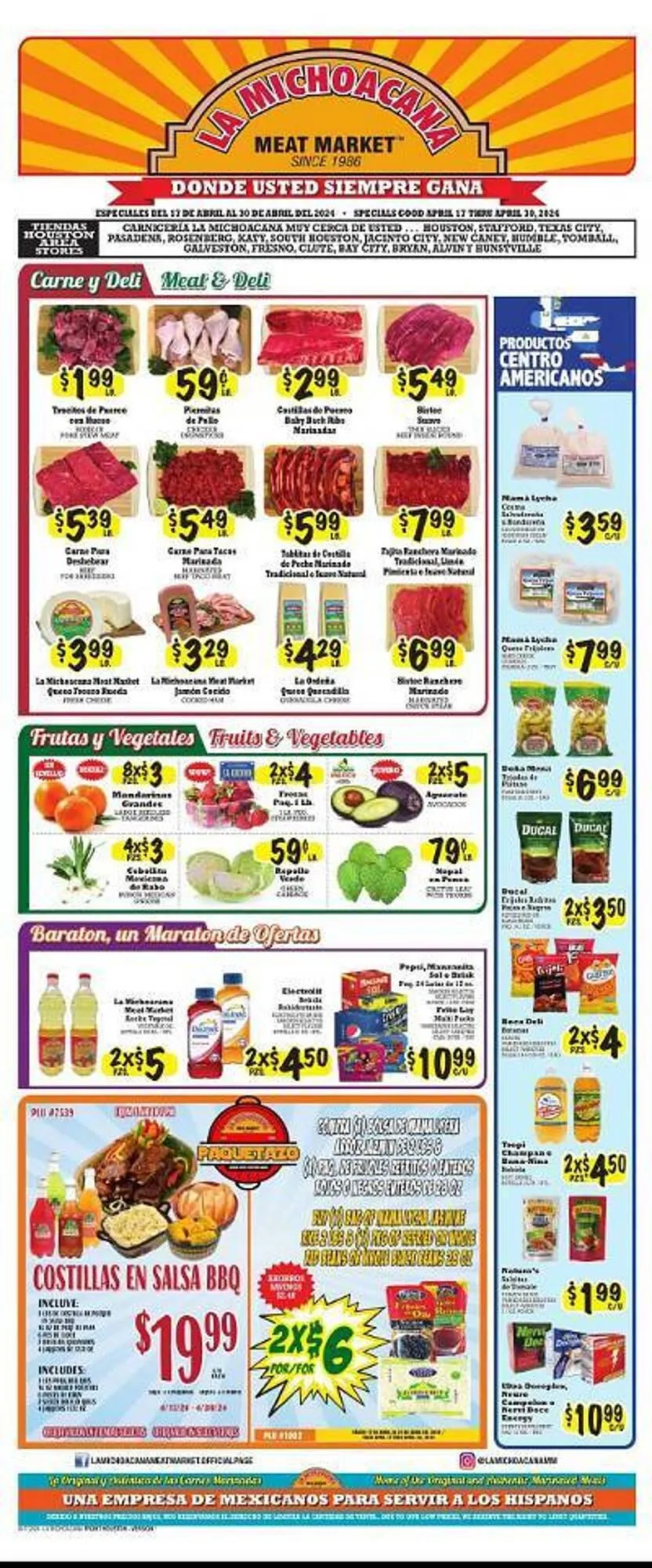La Michoacana Weekly Ad - 1