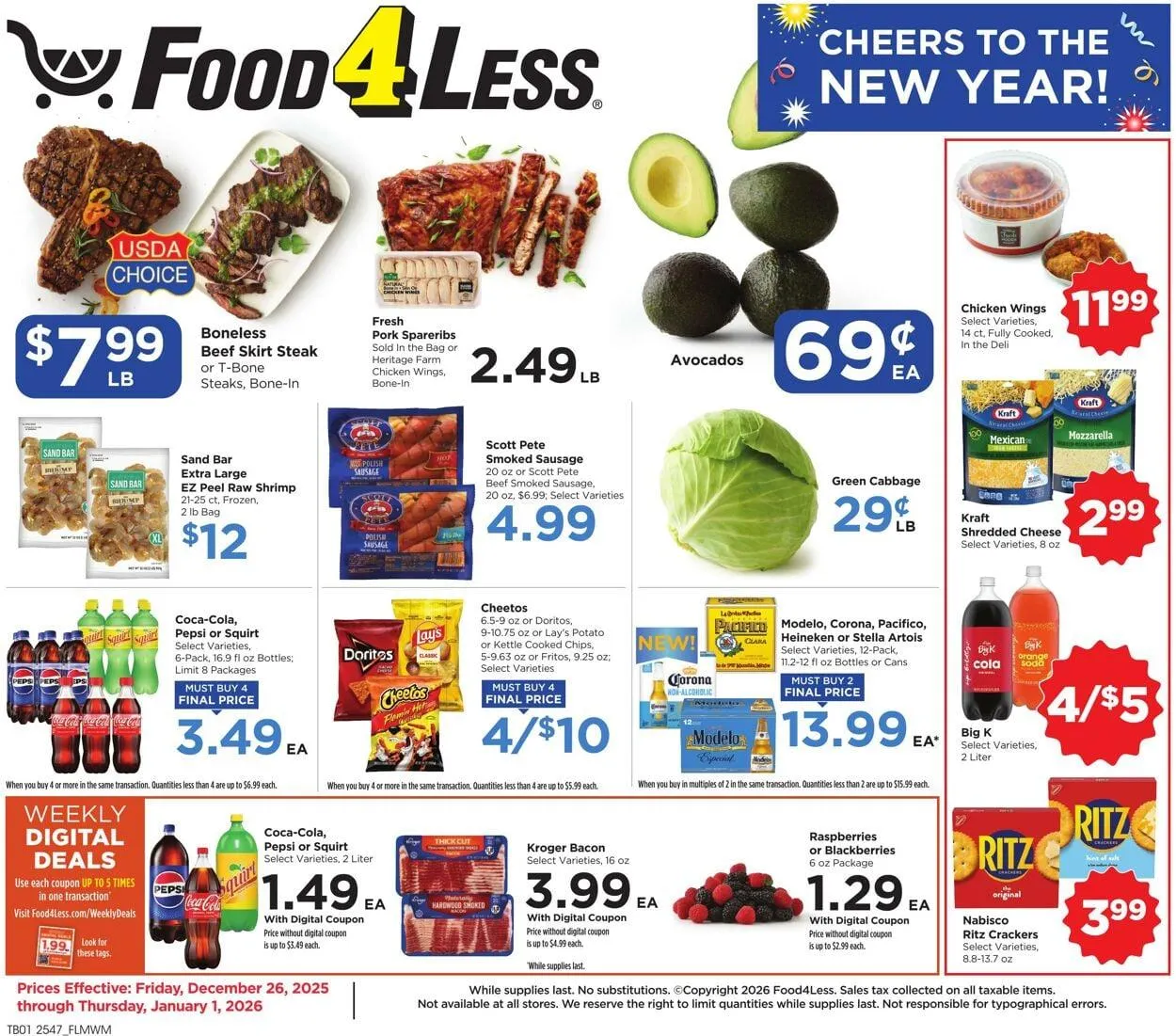 Catálogo de Food 4 Less Current weekly ad 26 de diciembre al 1 de enero 2026 - Página 1