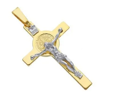 Cruz sólida - 14k Yellow Gold / 38mm