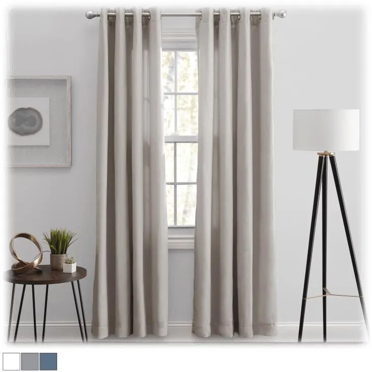 Paquete de 2: Royal Borough Paneles para Ventana con Ojales de 100% Algodón