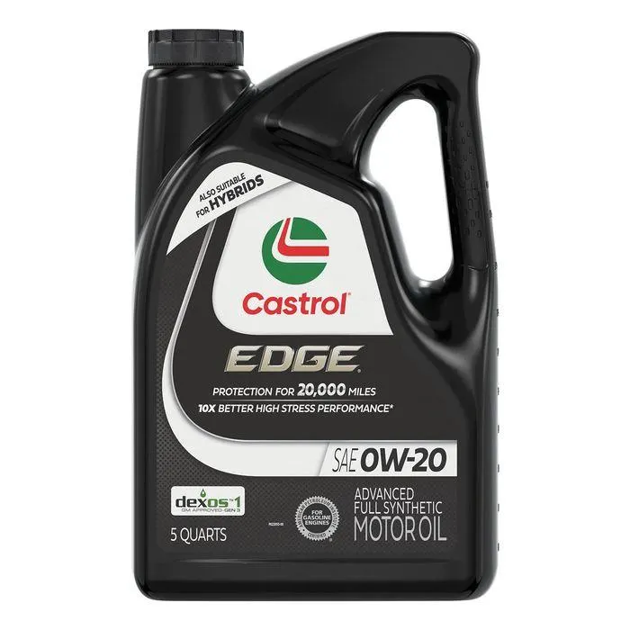 Castrol EDGE Full Synthetic Engine Oil 0W-20 5 Quart