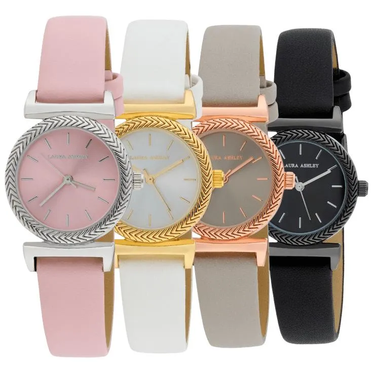 Laura Ashley Reloj con Correa de Cuero Vegano de 27mm
