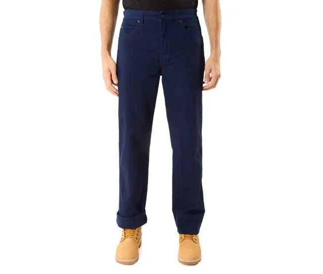 Men's Stretch Fleece-Lined Canvas 5-Pocket Pant