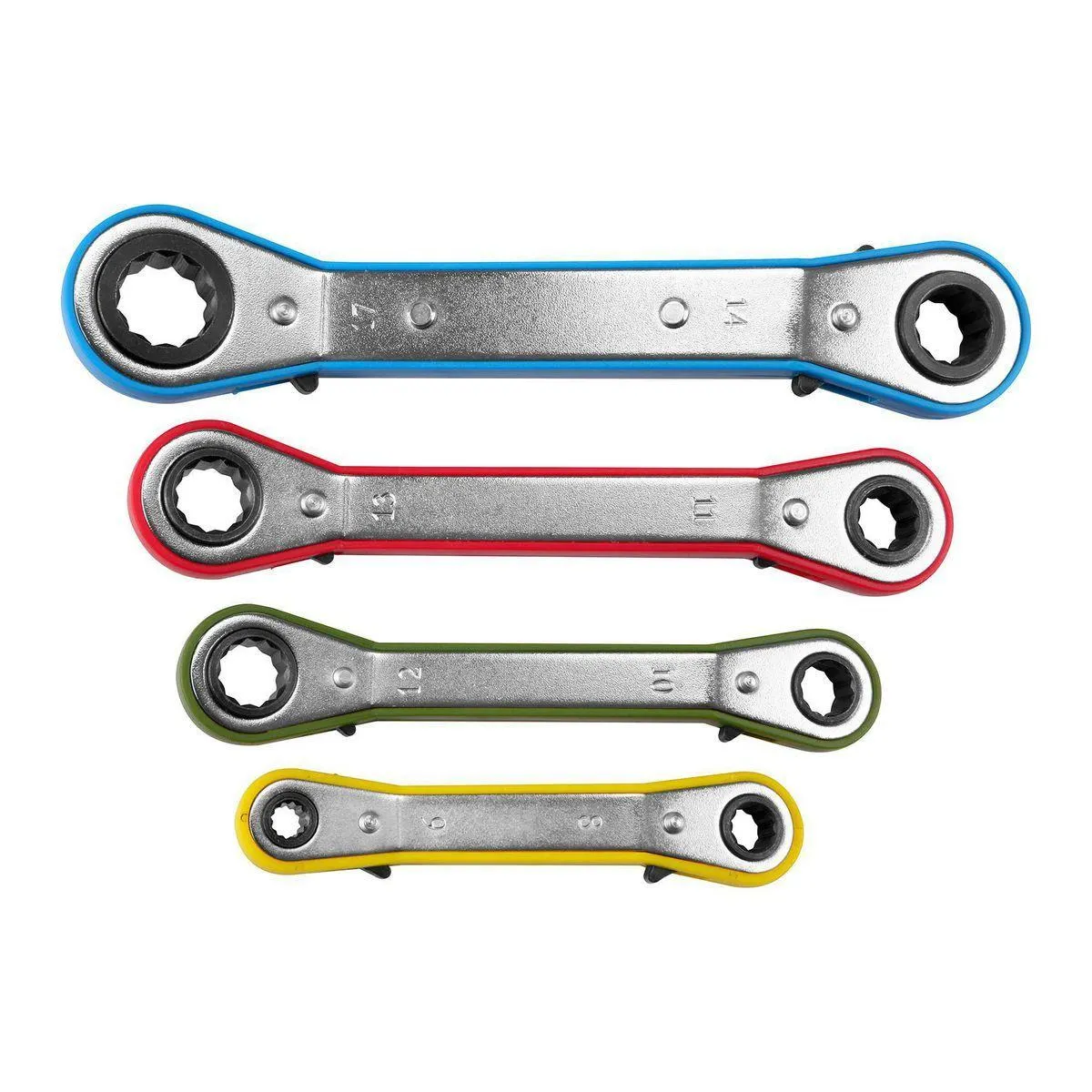 Metric Offset Ratcheting Wrench Set, 4 Piece