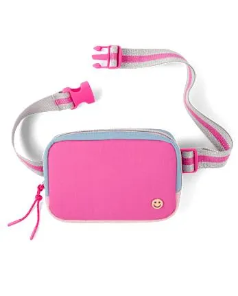 Girls Happy Face Belt Bag - multi clr