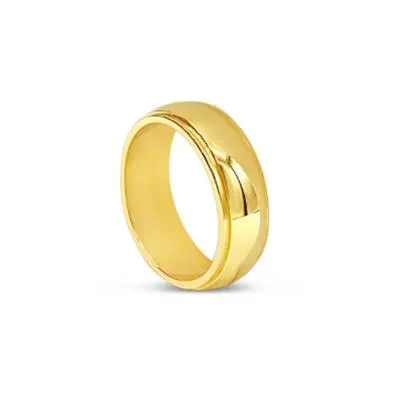 Wedding band - Yellow Gold 14kt / Size 6 6mm