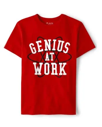 Boys Genius At Work Graphic Tee - cupids arrow